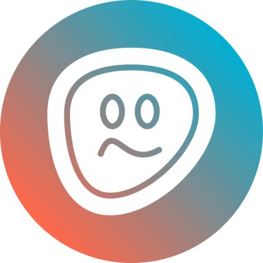 üzgün yüz simgesi, vektör illüstrasyonu.