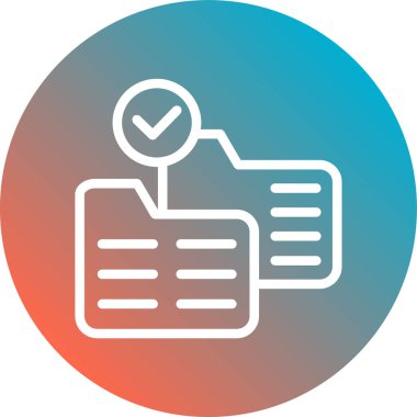 Kontrol listesi. Web simgesi basit illüstrasyon