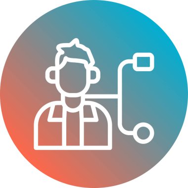 hemşire doktor ikon vektör çizimi tasarımı