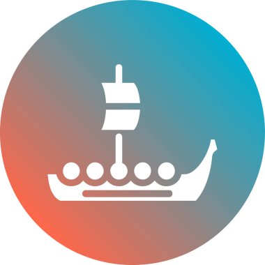 Gemi simgesi vektör illüstrasyonu