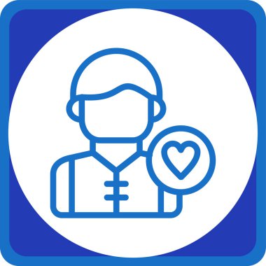 Doktor. Web simgesi basit illüstrasyon