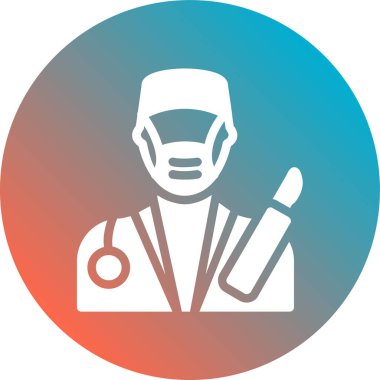 Bir doktor simgesinin vektör çizimi