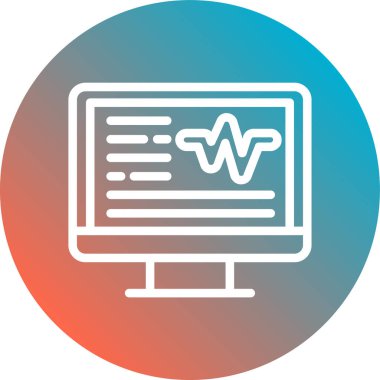 vektör lcd simgesi illüstrasyonu