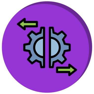 Teçhizat Web simgesi basit illüstrasyon