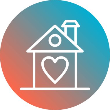 Kalp ikonu vektör illüstrasyonu