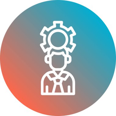 iş takım çalışması vektör çizgisi simgesi, vektör illüstrasyonu