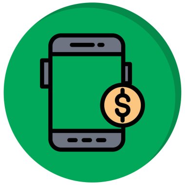 Dolar. Web simgesi basit illüstrasyon