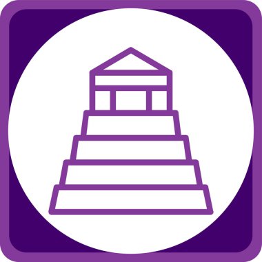 Bir bina simgesinin vektör illüstrasyonu