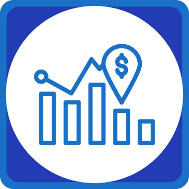 İş grafiği simgesinin vektör illüstrasyonu