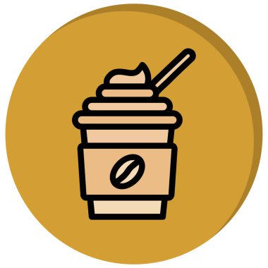 kahve fincanı ikonu vektör illüstrasyonu