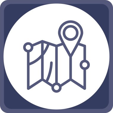 Harita konumu. Basit illüstrasyon