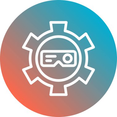 dişli simgesinin vektör illüstrasyonu