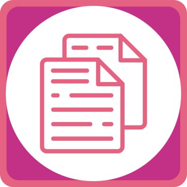 Belge. Web simgesi basit illüstrasyon