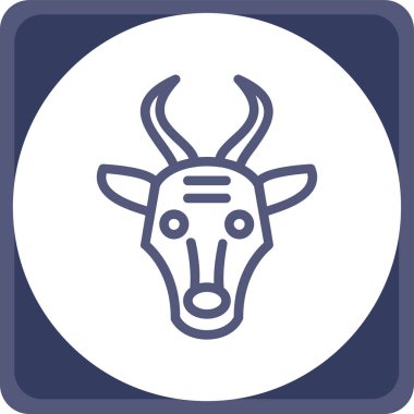 Geyik simge vektör çizim