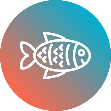 Balık simgesinin vektör illüstrasyonu