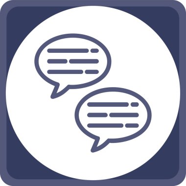 Konuşma baloncukları simgesi, satır ve doldurma biçimi