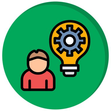 Bir fikrim var. Web simgesi basit illüstrasyon