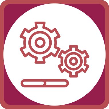 Ayarlar. Web simgesi vektör illüstrasyonu