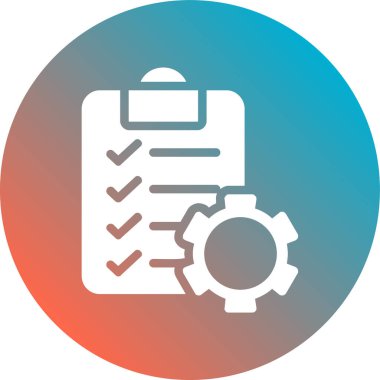 Beyaz arkaplanda uzun gölge izole edilmiş düz stil kontrol listesi simgesi