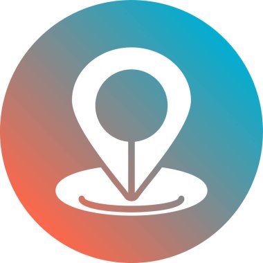 Vektör konumu simge illüstrasyonu