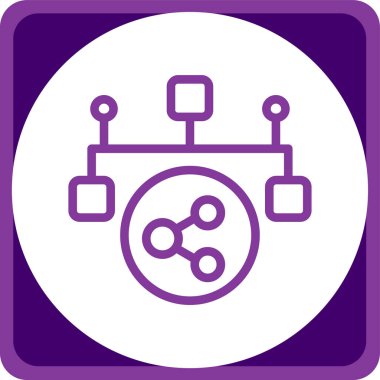 eşsiz ağ vektör çizgisi simgesi