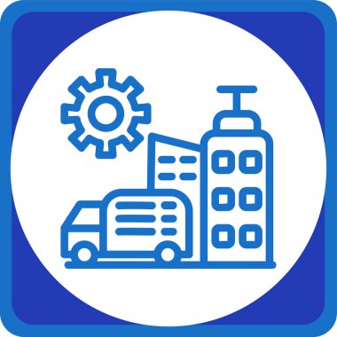 Modern oto tamir simgesinin vektör illüstrasyonu