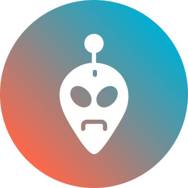 Uzaylı simgesi vektör illüstrasyonu