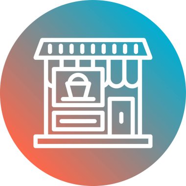 Alışveriş. Web simgesi basit illüstrasyon