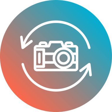 Kamera. Web simgesi basit illüstrasyon