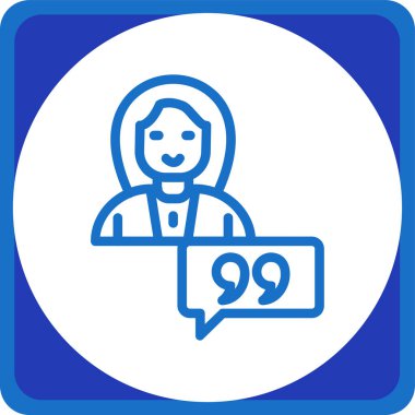 Kadın simgesi ile konuşma balonu