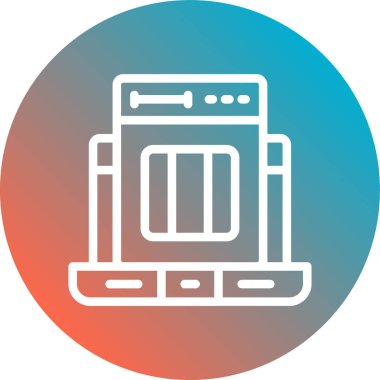 Modern oto tamir simgesinin vektör illüstrasyonu