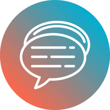 Konuşma baloncuğu simgesinin vektör çizimi