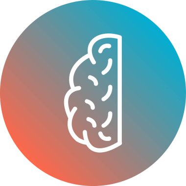 Soyut grupta izole edilmiş beyin simgesi