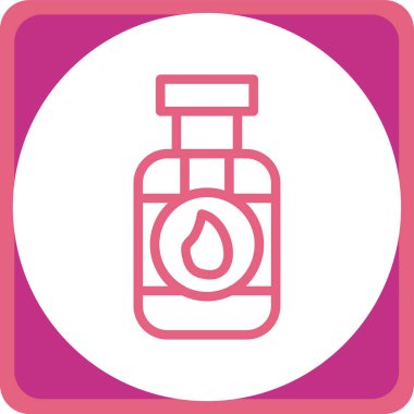 Yağ şişesi. Basit resimleme