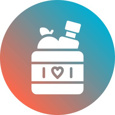 İzole edilmiş tek bir kalp simgesinin vektör çizimi