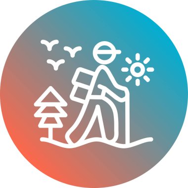 Bir ağaç simgesinin vektör illüstrasyonu