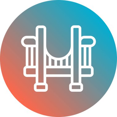 Sandalye. Web simgesi basit illüstrasyon