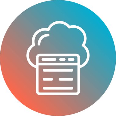 Bulut simgesi vektör illüstrasyonu