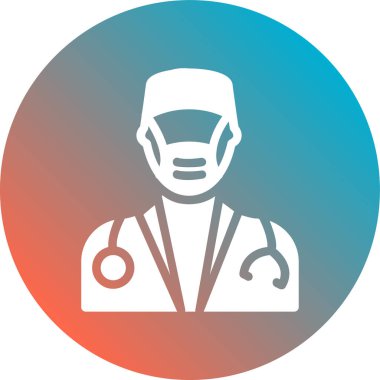 Modern doktor simgesinin vektör çizimi