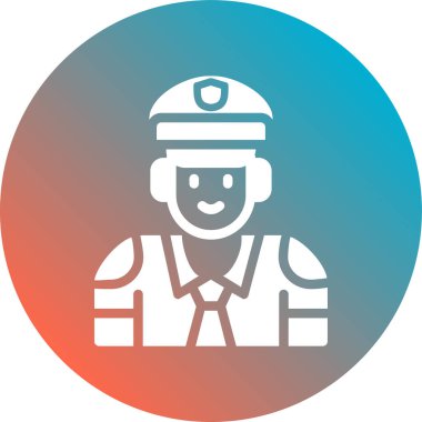 polis simgesi vektör illüstrasyonu