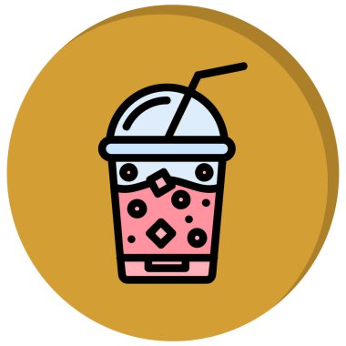 Kahve. Web simgesi basit illüstrasyon