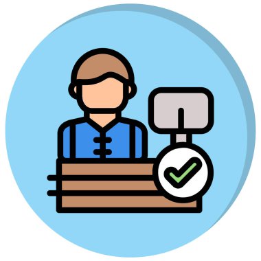 Müşteri desteği ikon vektör illüstrasyonu