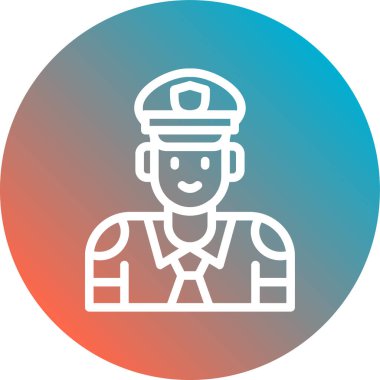 Polis ikonu, vektör illüstrasyonu. dizayn