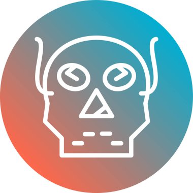 Bir kafatasının vektör çizimi