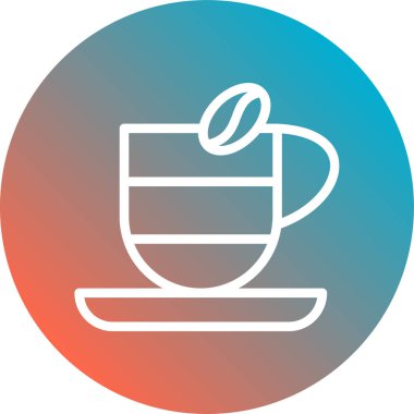 kahve ikonu vektör illüstrasyonu