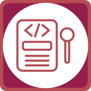 Programlama. Web simgesi basit illüstrasyon