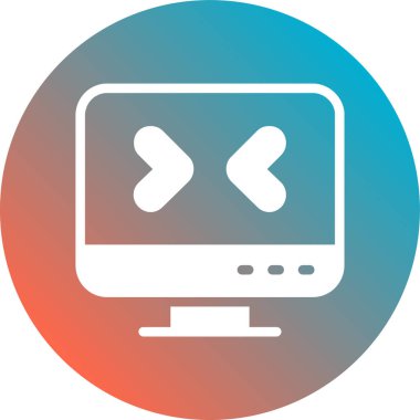 Bilgisayar. Web simgesi basit illüstrasyon