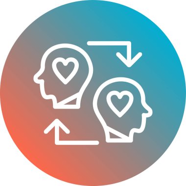 Kalp. Web simgesi basit illüstrasyon