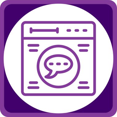 Konuş. Web simgesi basit illüstrasyon