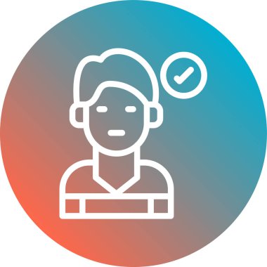 Kullanıcı simgesinin vektör çizimi